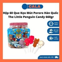 (Giá Sỉ) Hộp 60 Que Kẹo Mút Pororo Hàn Quốc The Little Penguin Candy 660gr