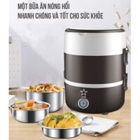 [GIÁ SỈ] Hộp Cơm Cắm Điện STAR LUCHBOX 3 tầng Hâm Nóng. Cặp Lồng Cơm Giữ Nhiệt, Hâm Nóng Thức Ăn Có Lõi INOX CAO Cấp