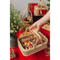 [Giá Sỉ] Hộp đựng quà tặng 14/2 ,hộp tre chữ nhật,đựng quà tặng noel, hộp đựng bánh kẹo,trưng bày trang trí quà tặng