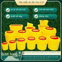[GIÁ SỈ]  Hộp đựng vật sắc nhọn thùng rác y tế hộp đựng vật sắc nhọn Hộp đựng rác dùng một lần màu