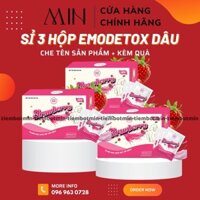 [GIÁ SỈ + KÈM QUÀ]🍓 COMBO 3 HỘP EMODETOX VỊ DÂU GIẢM CÂN/ giam can chi sau 7 ngay