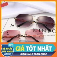 💖GIÁ SỈ💖 Kính râm không viền đính hạt đơn giản mà phong cách, thiết kế đường trơn 8648