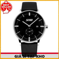 『GIA SI TAI KHO』 Đồng hồ SKMEI 9099 dây da lịch lãm sang trọng