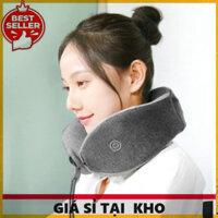 『GIA SI TAI KHO』 Gối massage cổ cao cấp Mi HR-S100 vừa làm gối ngủ trưa vừa làm gối massage khi căng thẳng làm gối đi má