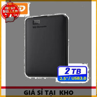 『GIA SI TAI KHO』 Ổ cứng di động HDD 2.5 inch WD Elements 2TB ( Đen ) New Chính Hãng 100% - Fullbox tặng kèm bao đựng WD