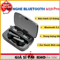 『GIA SI TAI KHO』 Tai nghe bluetooth nhét tai M19 Pro TWS 5.1 - Cảm ứng không dây, Chống Nước iosX7 đàm thoại nghe nhạc
