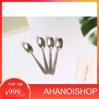 Giá sỉ tại xưởng Bộ 10 thìa inox 304 sáng bóng pha cafe trà đẹp cao cấp dày dặn 10cm mã 8818 (NH)