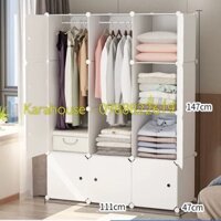 [GIÁ SỈ] TỦ NHỰA GHÉP ĐA NĂNG 12 Ô ĐỰNG QUẦN ÁO SÂU 47cm. Tặng 2 treo đồ. Inbox chọn mẫu