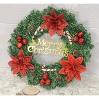 [GIÁ SỈ] Vòng nguyệt quế treo cửa 35cm GIÁNG SINH NOEL H070