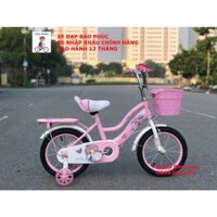 [Giá sỉ] Xe Đạp Trẻ Em HT & BK Bike Hình công chúa size 14 inch Cho Bé Từ 3 - 5 Tuổi