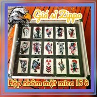 [Giá sỉ Zippo] Hộp nhôm mặt mica trưng bày 15 ô