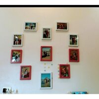 [Giá siêu rẻ] Bộ 10 khung ảnh 13x18 kèm in ảnh(mặt khung bằng mica)