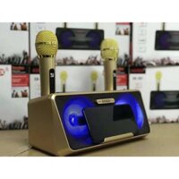 (GIÁ SIÊU RẺ) LOA KARAOKE BLUETOOTH SDRD SD-302 TẶNG 2 MIC KHÔNG DÂY SIÊU HAY