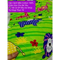 Giá Siêu RẻMền cho bé 100 cotton Thắng Lợi, mền đắp vải cotton cho bé đi học, mền bé sơ sinh, mền cotton trần bông - Xanh lá,80 x 110cm