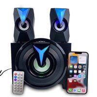 Giá siêu tốt  Loa Máy Tính Để Bàn Bluetooth LED RGB 2.1 k10, Loa Vi Tính Laptop Pc Gaming Nghe Nhạc Bass Lớn Có Dây, giá