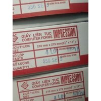 (giá sỉ)Giấy in liên tục 4 liên khổ A4 : giá 1 thùng 350 bộ