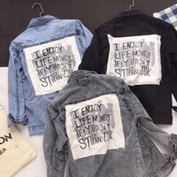 [Giá Sinh Viên] ÁO KHOÁC JEAN NỮ FORM RỘNG CAO CẤP THỜI TRANG LYLY SHOP VIP (XÁM)