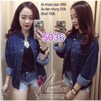 [Giá Sinh Viên] ÁO KHOÁC JEAN NỮ FORM RỘNG CAO CẤP THỜI TRANG LYLY SHOP VIP MS006