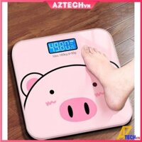 [Giá Sinh Viên] CÂN SỨC KHỎE ĐIỆN TỬ 180KG MẶT KÍNH HÌNH HEO SIÊU DỄ THƯƠNG ĐO CÂN NẶNG-ĐO NHIỆT ĐỘ