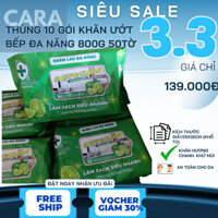 [GIÁ SỈ]Thùng 10 gói Khăn ướt lau bếp đa năng SOFI CLEAN KHÁNG KHUẨN -KHỬ MÙI 50TỜ 20*30cm(800gr/1G)