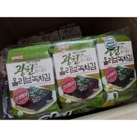 Giá sốc: 2 lốc gồm 18 gói x 4g lá kim rong biển ăn liền thượng hạng Hàn Quốc