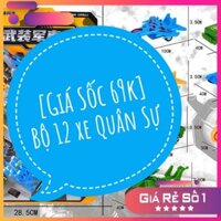 [GIÁ SỐC 69K] Bộ sưu tập 12 xe quân sự gồm ô tô, xe tăng, MÁY BAY, TÀU CHIẾN mô hình cho bé, thỏa sức sáng tạo