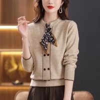 [GIÁ SỐC] 【90%Tỷ lệ đánh giá tích cực】Áo len cao cấp mới mùa thu đông cổ tròn, khăn quàng cổ đan mớ
