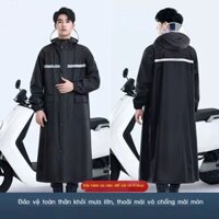 [GIÁ SỐC] Áo mưa dài toàn thân đơn nam nữ dày áo khoác chống mưa mới trưởng thành điện pin ô tô dễ