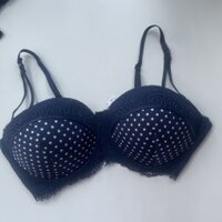 [Giá sốc] Áo ngực cup ngang, có gọng mút mỏng xuất dư, chấm bi phối ren xinh xắn.