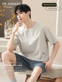 [GIÁ SỐC] Bộ Đồ Ngủ Cho Nam Mùa Hè 2024 Mới Quần Short Ngắn Tay Phù Hợp Với Nam Modal Ice Silk Cảm