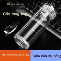[GIÁ SỐC] Cốc nước thủy tinh hai lớp, tách trà cao cấp dành cho nam, tách trà tách nước trà đặc biệ