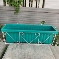 (GIÁ SỐC) Combo 5 chậu nhựa trồng rau và kệ treo ban công 63cm x 22cm x 19cm