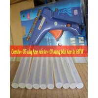 [GIÁ SỐC] Combo súng bắn keo TO + 5 keo nến  To 25cm [KHO BUÔN VPP]