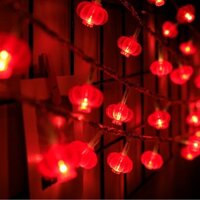 GIÁ SỐC Dây đèn LED chiếu sáng phát sáng trang trí ngày lễ Tết Hình Lồng Đèn 10m 100 Đèn( Đèn Phích tham gia điện Áp 220