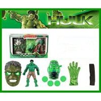 (Giá sốc) Đồ chơi hoá trang thành không lồ xanh siêu đẹp, Mặt nạ người nhện dùng pin có nhạc kèm áo choàng (kèm pin)