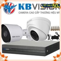 [GIÁ SỐC] [Giá Cực Sốc] Trọn Bộ 02 Camera Giám Sát KBVISION Full HD 1080p - Thương Hiệu Mỹ