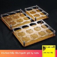 [GIÁ SỐC] Giá để ly rượu, giá để ly bia acrylic, giá để cốc hình bát giác, giá để ly rượu, kệ đựng