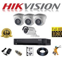 [Giá Sốc Giảm 50%]Trọn bộ camera hikvision 4 mắt Full HD 1080P