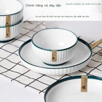 [GIÁ SỐC] Hộ Gia Đình Cao Cấp Chống Bỏng Gốm Bát Cơm Họ Bộ Sáng Tạo Bộ Đồ Ăn Bát Và Đũa Kết Hợp Đĩa