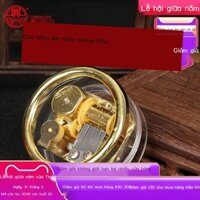 [GIÁ SỐC] Hộp nhạc lên dây bằng kim loại đồng hộp nhạc mini Sky City quay tay Su Minfeng Hộp nhạc p