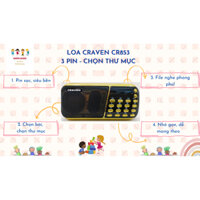 [GIÁ SỐC] Loa nghe học ngoại ngoại ngữ Craven cr853 (3 pin, 2 khe cắm thẻ nhớ), thẻ nhớ 8g copy file nghe kèm danh sách