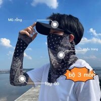 [GIÁ SỐC] Mặt nạ chống nắng nam che nắng đi xe đạp toàn mặt kini cổ mặt nạ nam chống tia cực tím bă