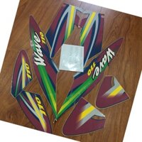 [GIÁ SỐC] Trọn bộ tem WAVE 110 màu tím xanh tân trang xe máy như mới A109