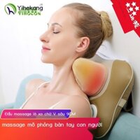 [GIÁ SỐC] Yihekang đa chức năng massage cột sống cổ tử cung cổ eo massage lưng gối điện gia dụng gố