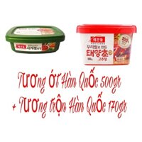 [Giá Sock] COMBO 500G TƯƠNG ỚT GOCHUJANG + TƯƠNG TRỘN CHẤM THỊT HÀN QUỐC 170G
