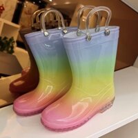 [GIÁ SỐC]Ủng đi mưa trẻ em cầu vồng cha mẹ-con 2023 cô gái mới công chúa giày đi mưa chống thấm nước bé gái giày nước ch