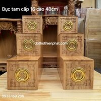 (Giá Tại Kho ) Bộ tam cấp gỗ tự nhiên mặt 16cm cao 48cm hàng loại 1, Lh : 0933.159.286