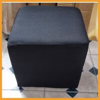 [Giá Tại Xưởng - Bọc Vải] Ghế Đôn Vuông Sofa Màu Đen Kê Chân Ngồi, Ghế Bàn Trang Điểm Bọc Mút Nhiều Màu Sắc