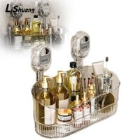 Giá tắm cốc hút LISHUANG, Kệ phòng tắm trong suốt, Kệ phòng tắm, Kệ thoát nước chống nước treo tường Không lỗ Giỏ đựng đồ nhà bếp cho đồ dùng nhà bếp