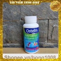 GIÁ TẬN GỐC Viên kẹo ngậm nhai Ostelin Kids Calcium & Vitamin D3 90 viên Chewable Tablets  cải tiến canxi osteline cho t